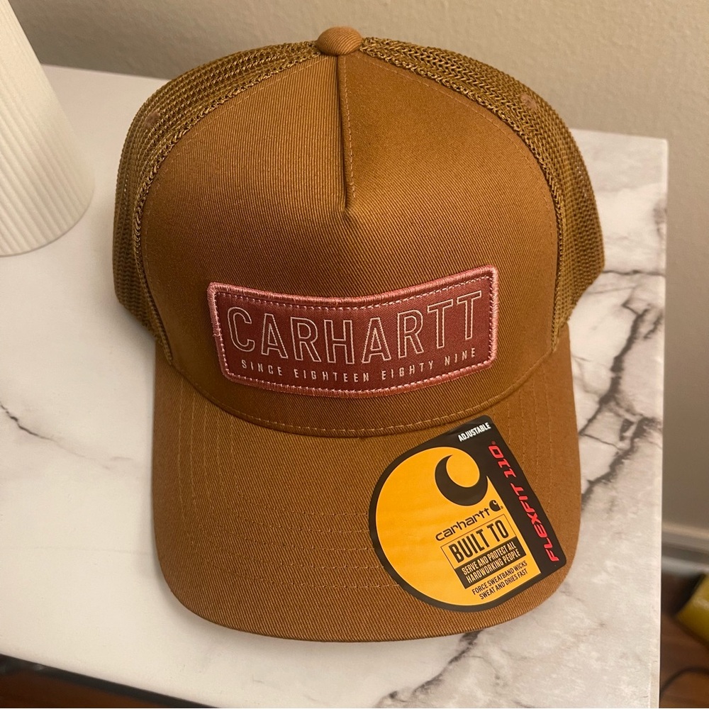 Carhartt Tan Cap with Pink Patch! STYLISH!